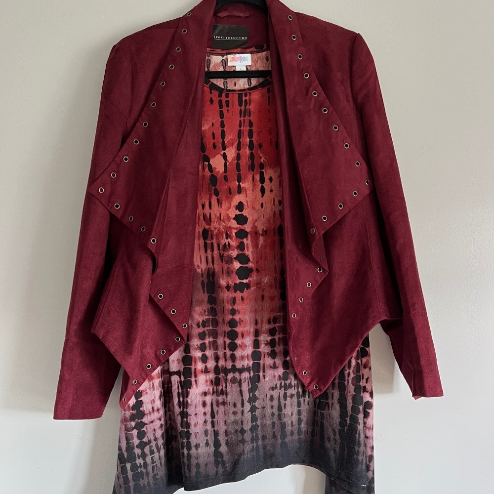 Cranberry Tie Dyed Tunic Top